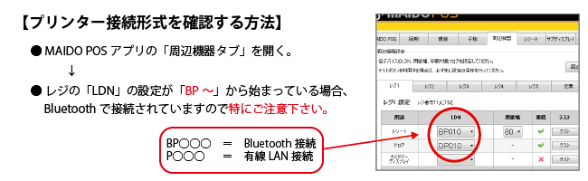 プリンター接続形式を確認する方法